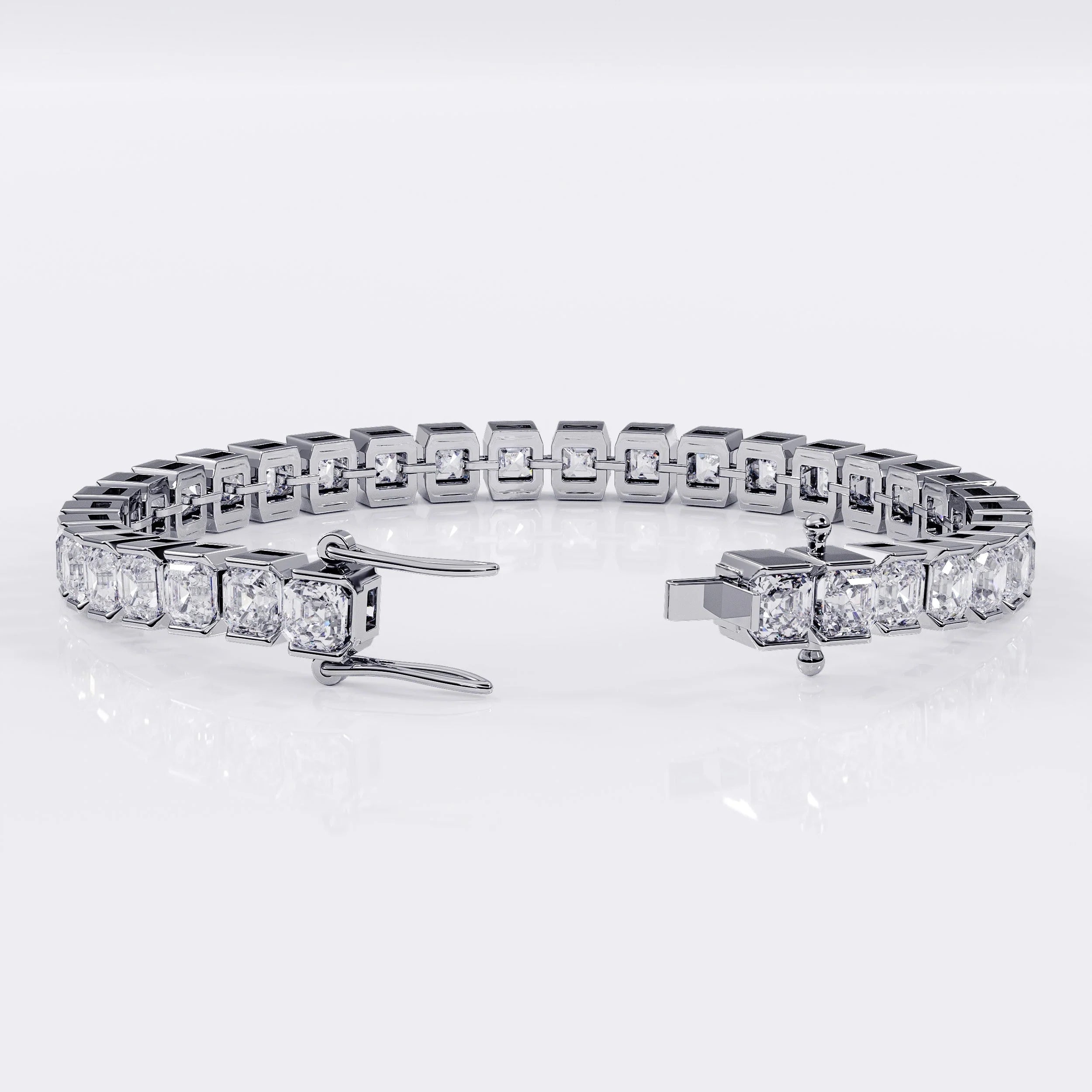 Asscher_cut_tennis_bracelet La Stella Jewels