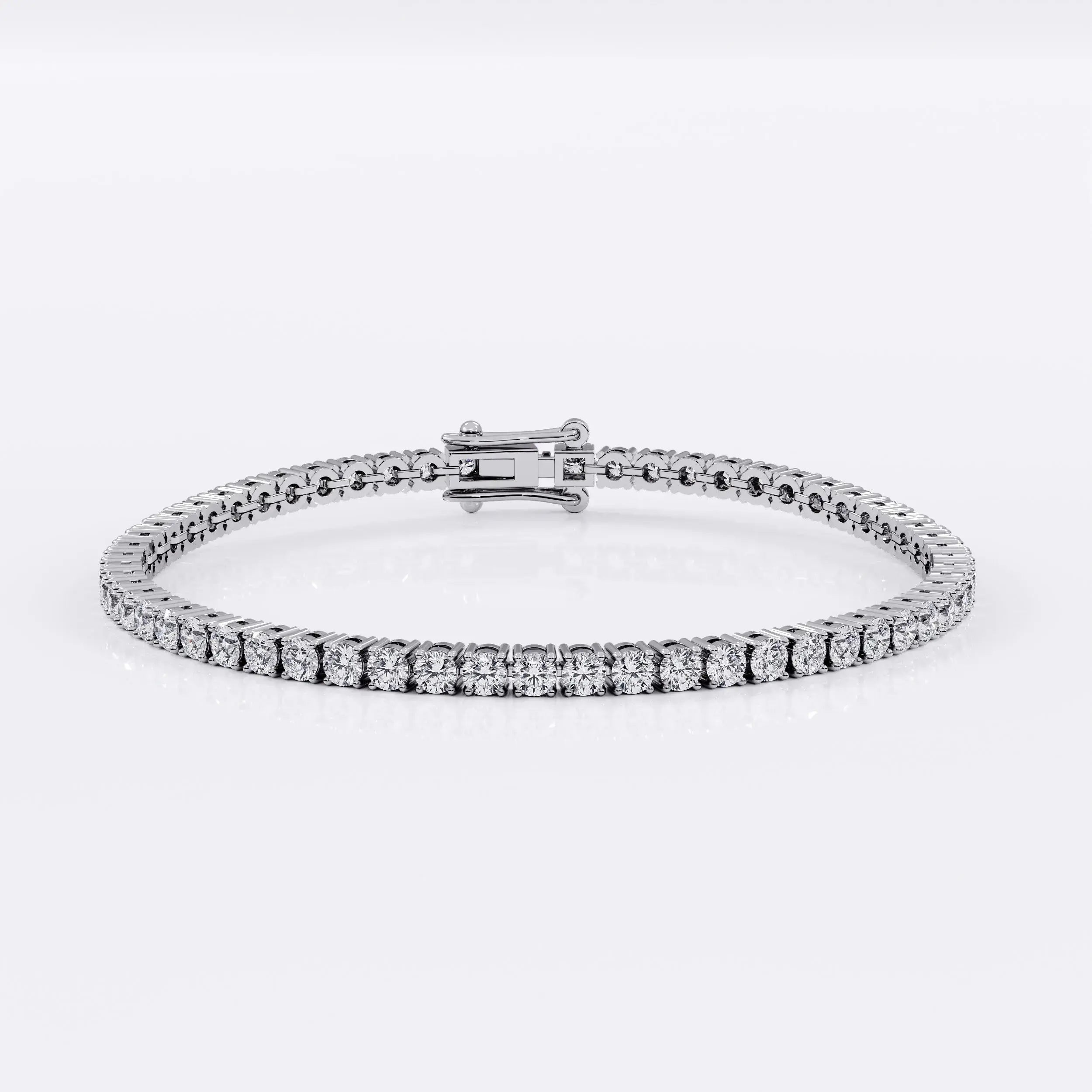 Diamond Tennis Bracelet for Women - 2.5mm (925 Sterling Silver) La Stella Jewels