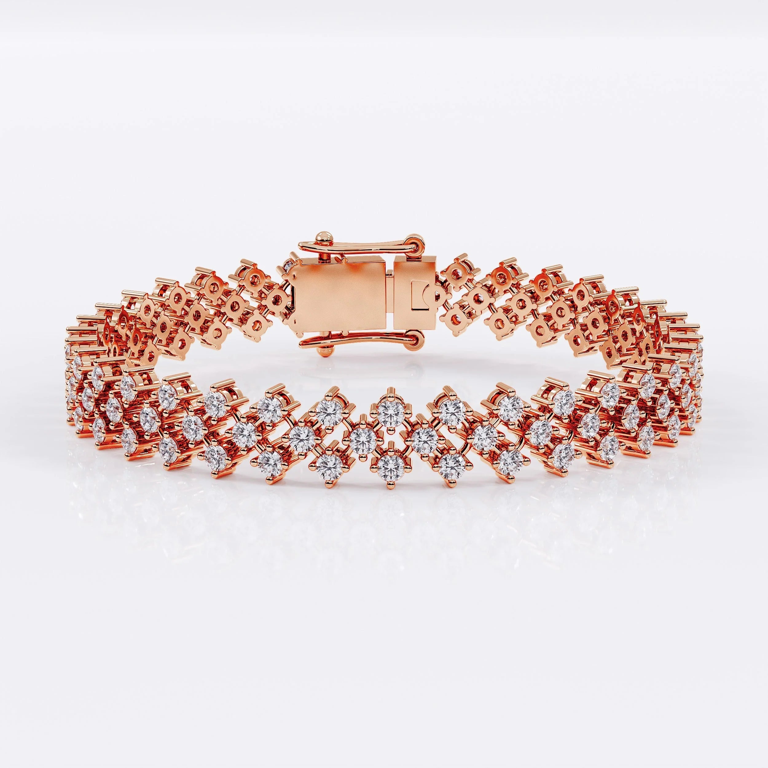 Diamond_Tennis_Bracelet_Rosegold La Stella Jewels