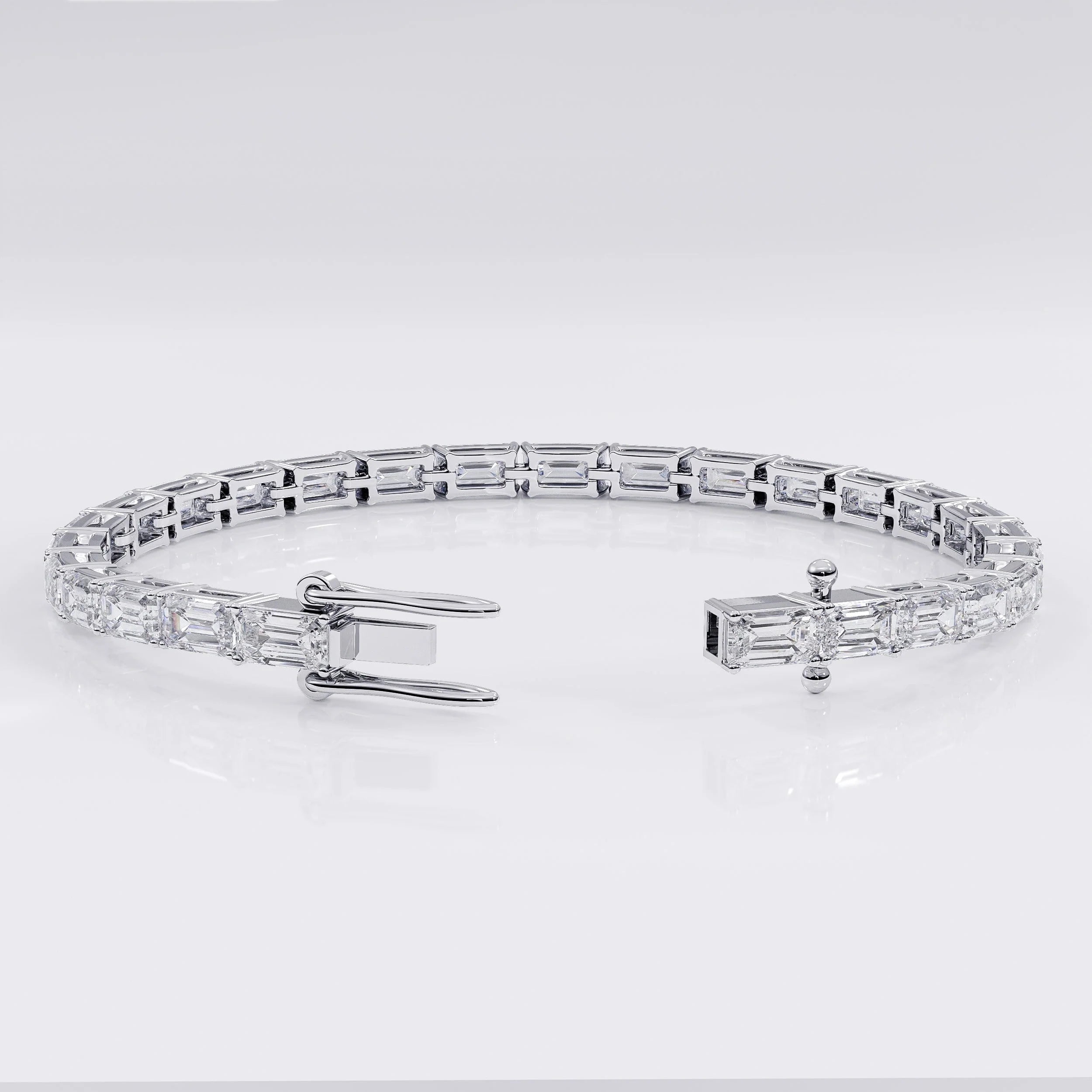 Flower Diamond Tennis Bracelet (925 Sterling Silver) (Copy) La Stella Jewels