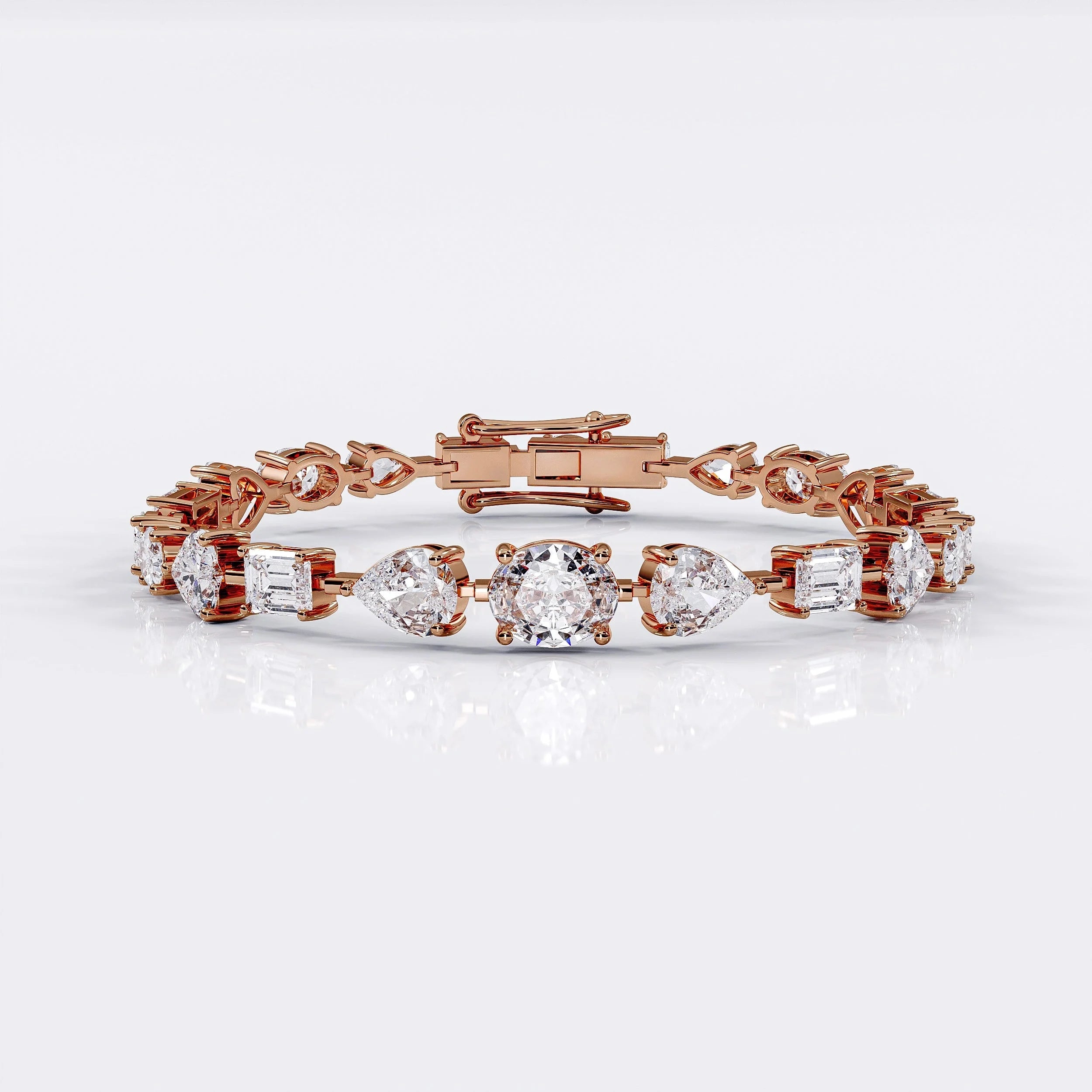 Mixed_Diamond_Tennis_bracelet_rosegold La Stella Jewels