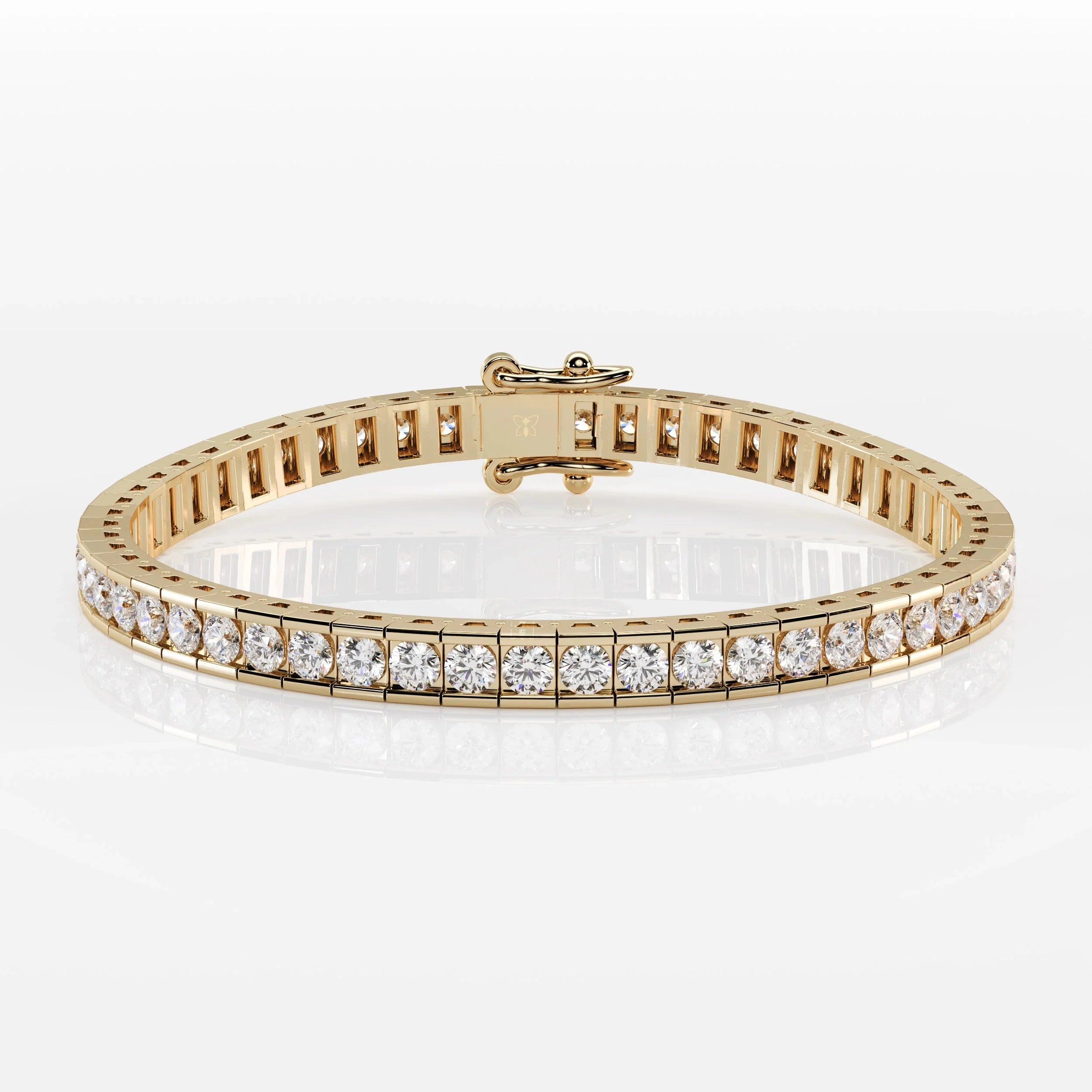 Round Bezel Tennis Bracelet For Women La Stella Jewels