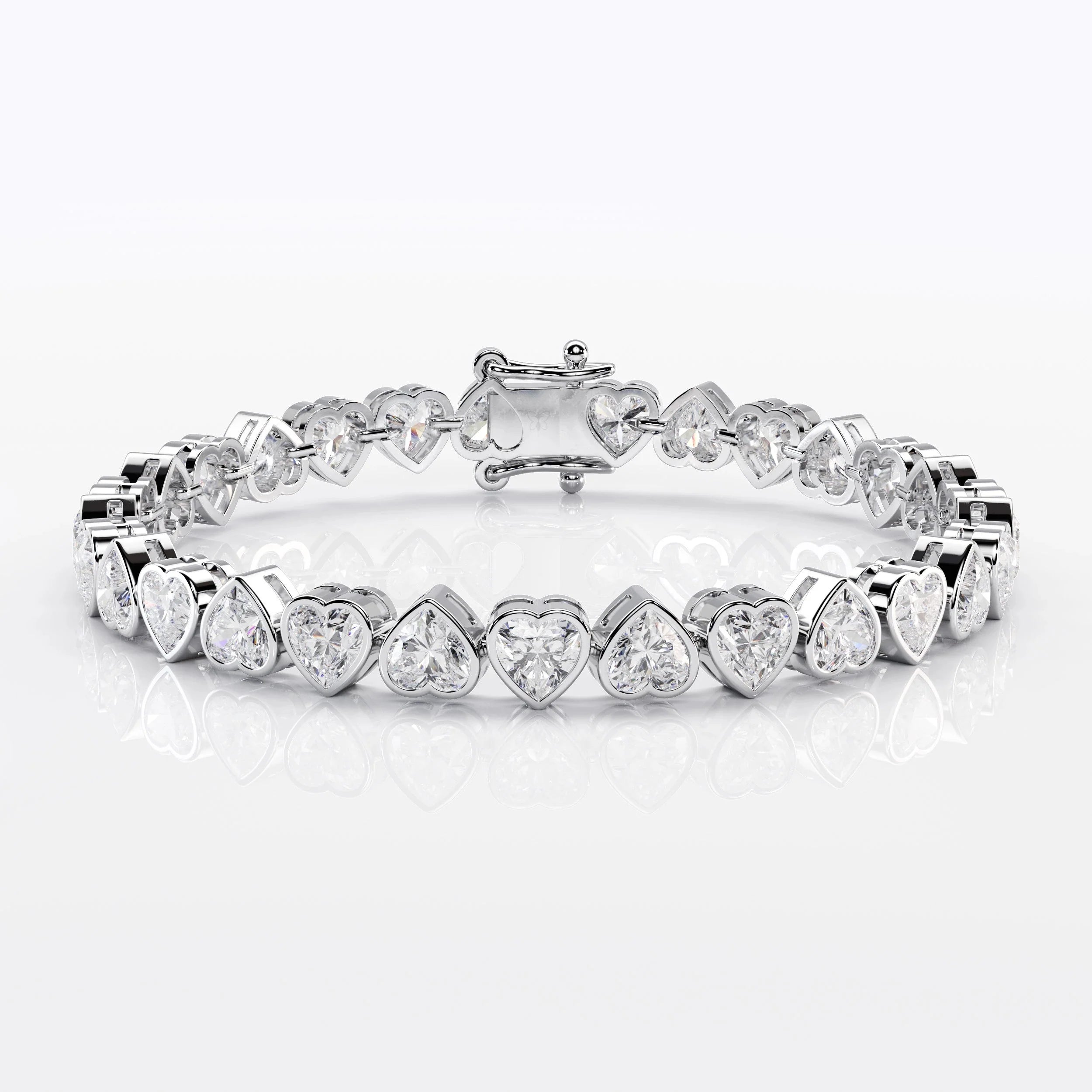 Heart Diamond Bracelet | 14KT Gold Vermeil La Stella Jewels