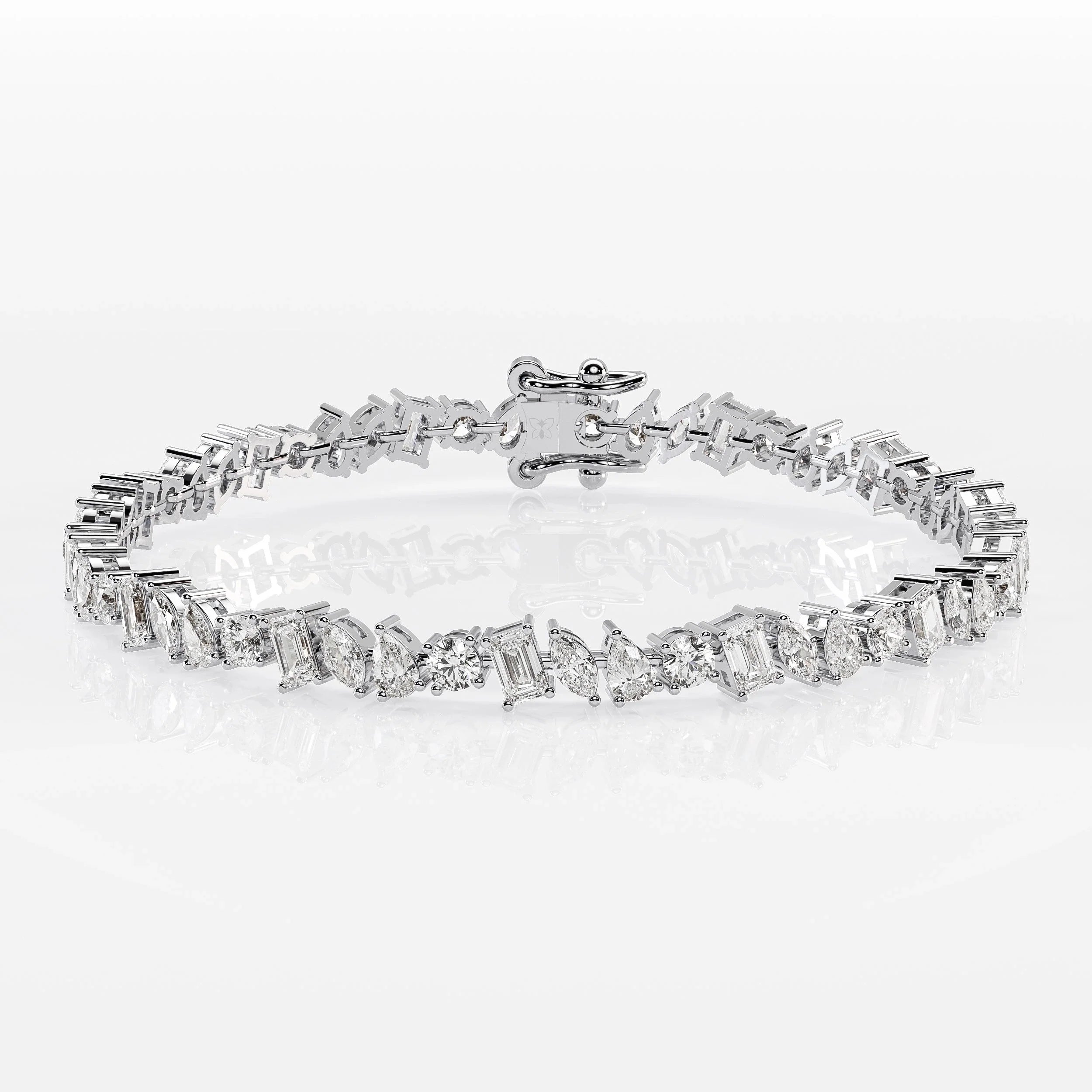Mixed Diamond Tennis Bracelet - Marquise, Pear, Emerald & Round La Stella Jewels