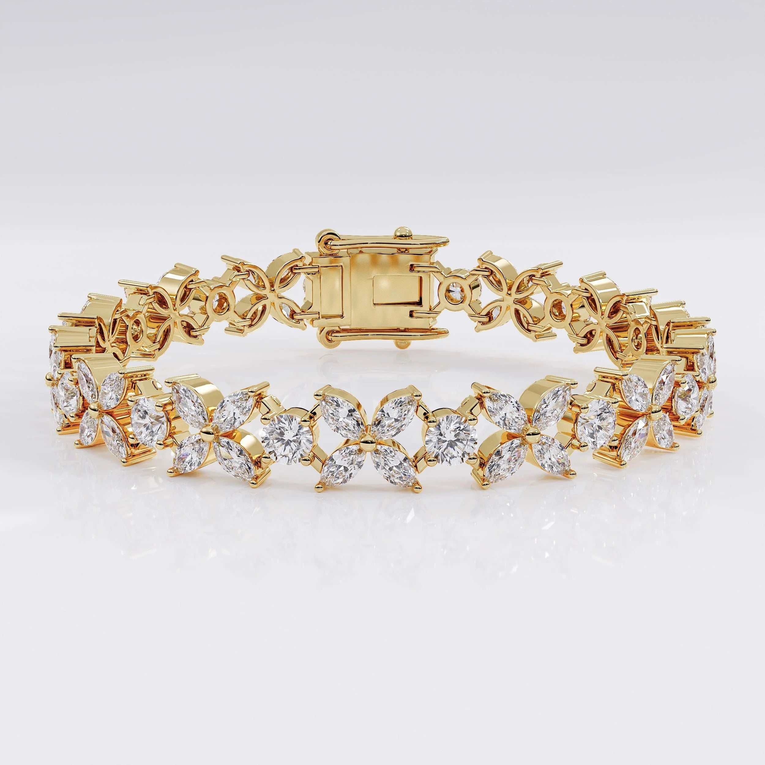 Flower_Design_Gold_Bracelet La Stella Jewels